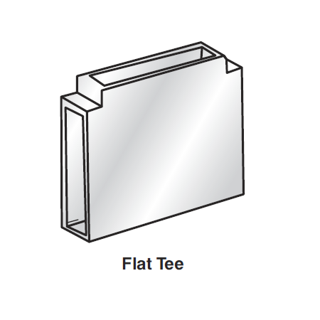 Trunking: Steel 90 Degree Vertical Flat Tee Black Double (TSVFT/D/B)