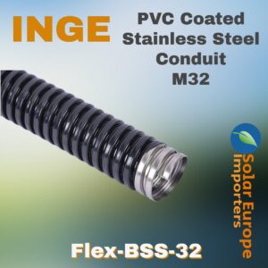 Inge: PVC Coated Stainless Steel Sprague M32 (Per Meter) (Flex-BSS-32)
