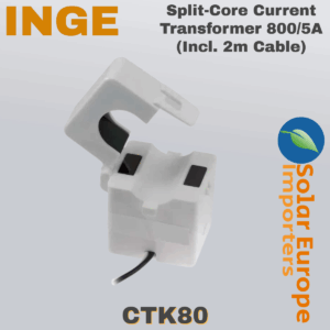 Inge: Split-Core Current Transformer 800/5A (Incl. 2m Cable) (CTK80)