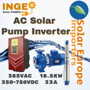 Inge: MPPT AC Solar Pump Inverter Three Phase 18.5KW - 385VAC 350-750VDC 33A (MLE-AC-385/537-18.5T)